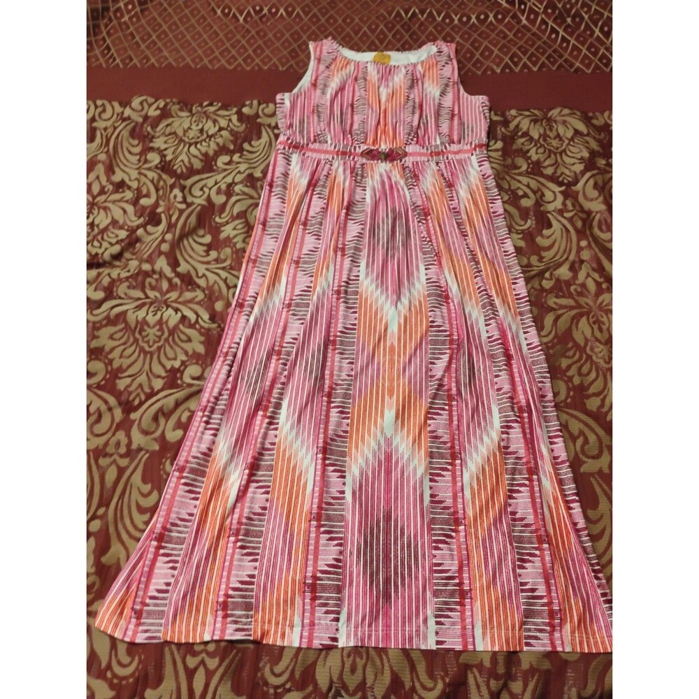 Women’s Ruby Rd Maxi Dress Medium Multi Colored Sleeveless